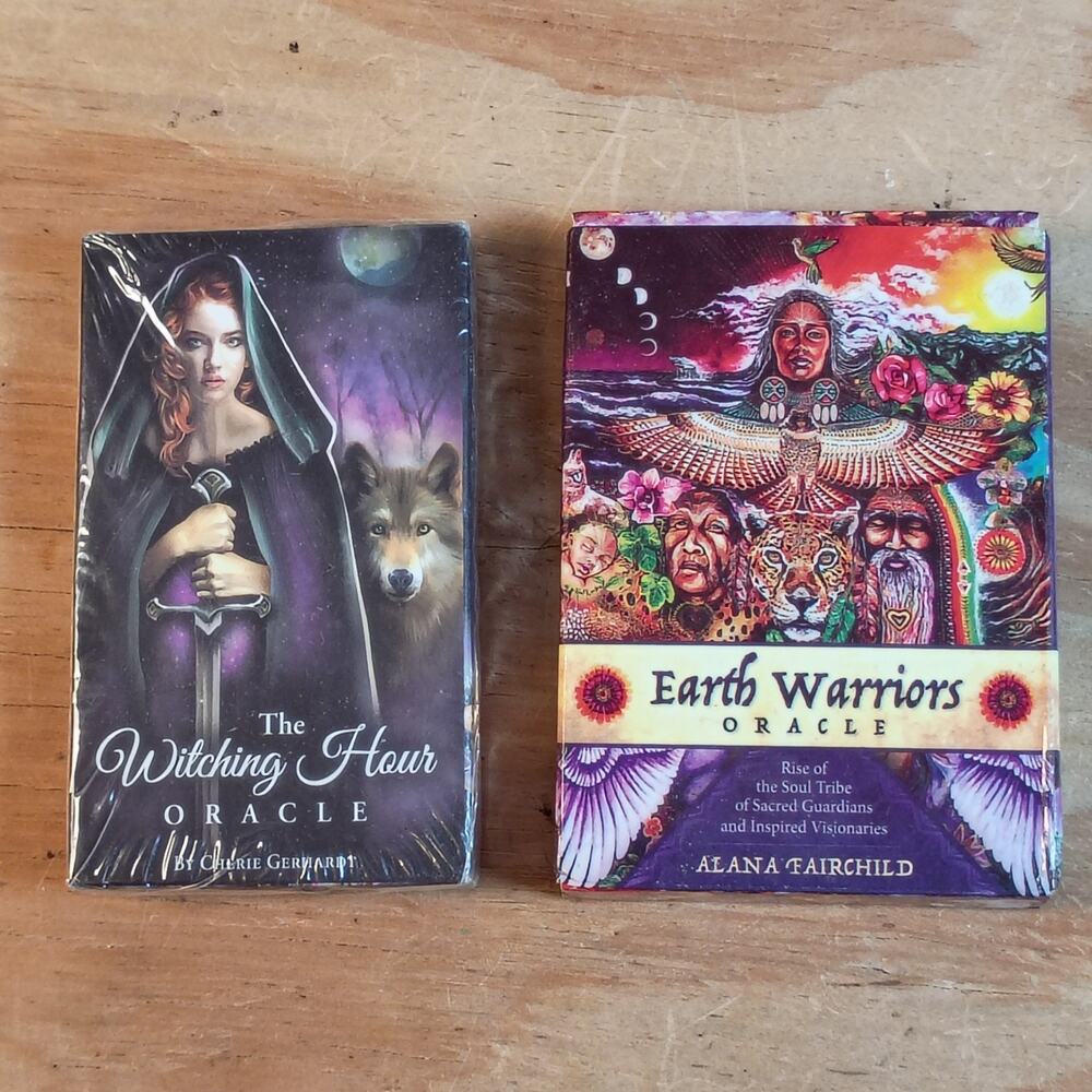 Lot 2 Oracle Cards The Witching Hour Sealed & Earth Warriors Alana Fairchild